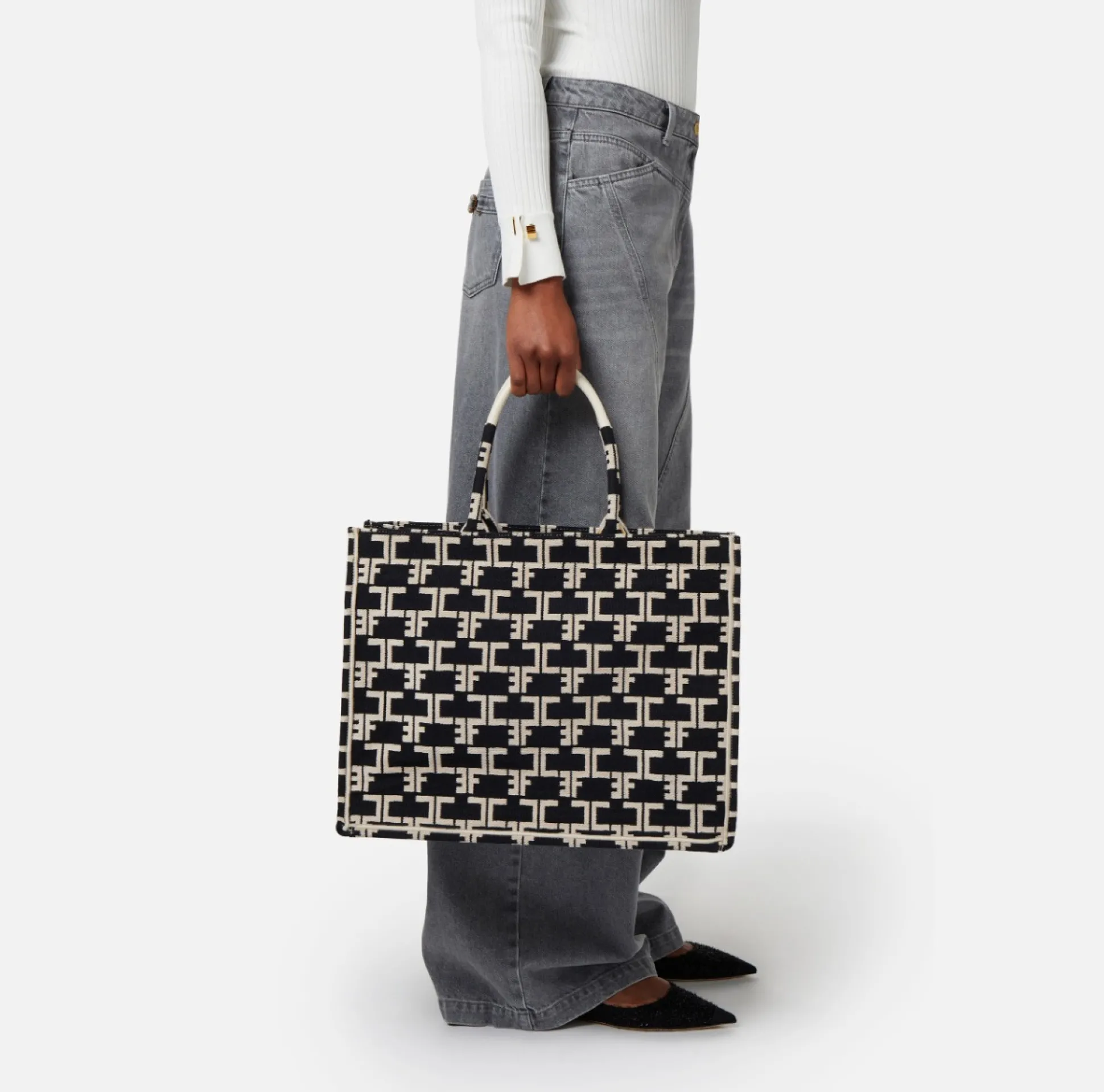 Elisabetta Franchi Borse A Mano^Monogram Tote Large