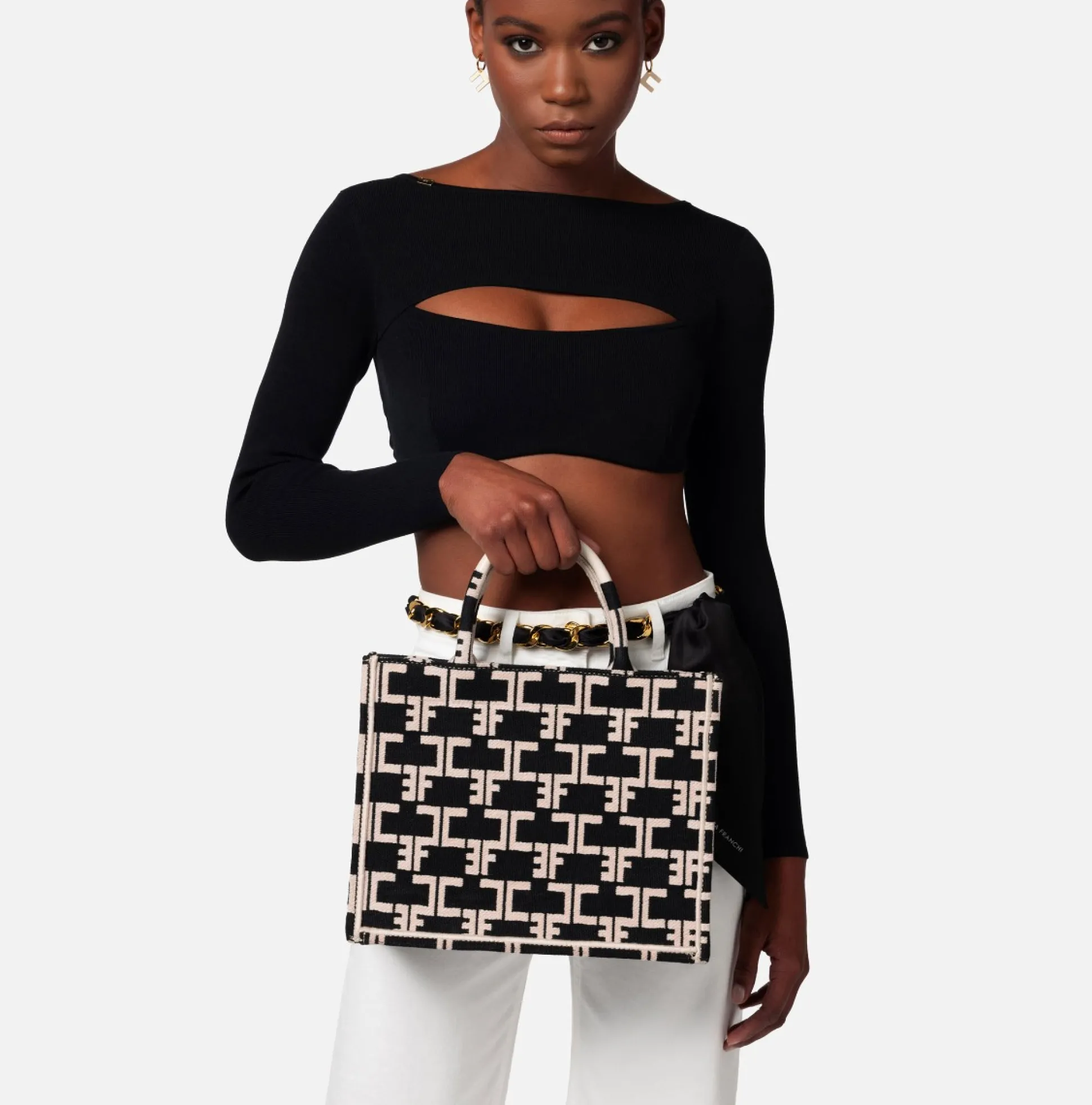 Elisabetta Franchi Borse A Mano^Monogram Tote Small