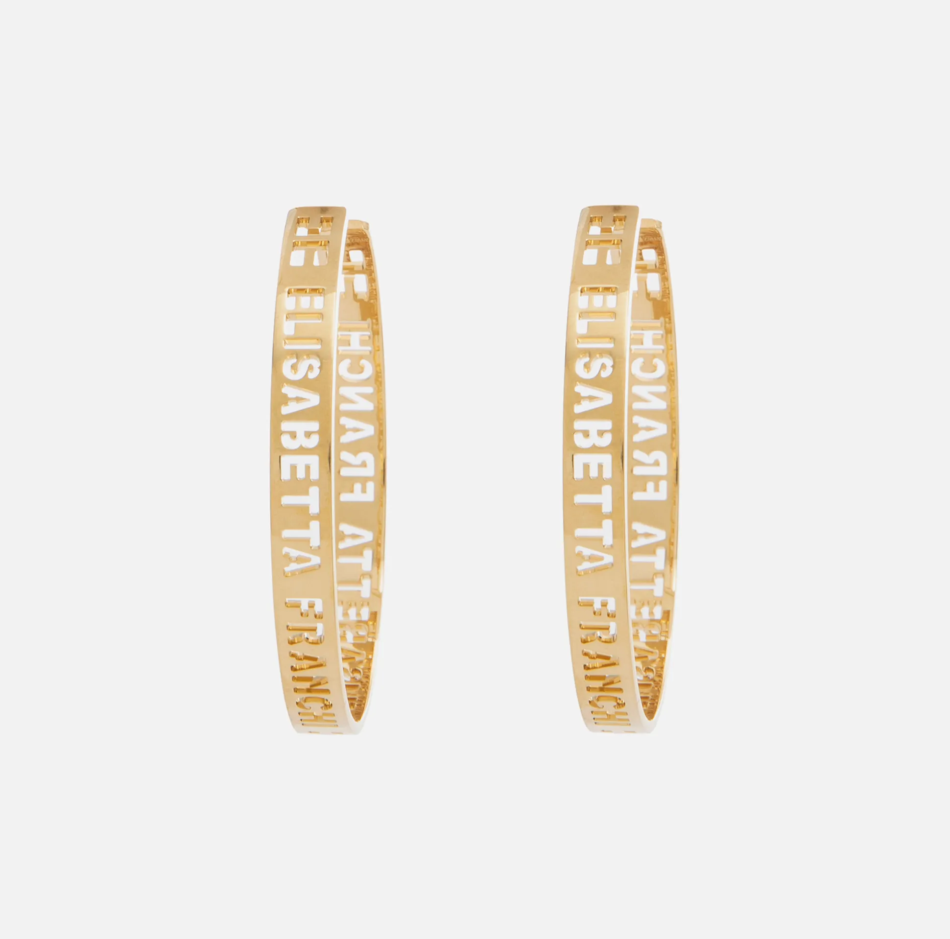 Elisabetta Franchi Mostra Tutti^Orecchini A Cerchio Lettering