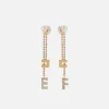 Elisabetta Franchi Mostra Tutti^Orecchini Con Catena In Strass Crystal
