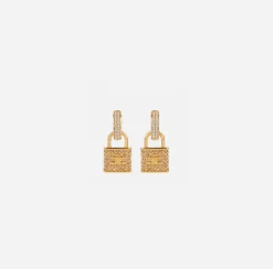 Elisabetta Franchi Bijoux^Orecchini Coppia Lucchetti