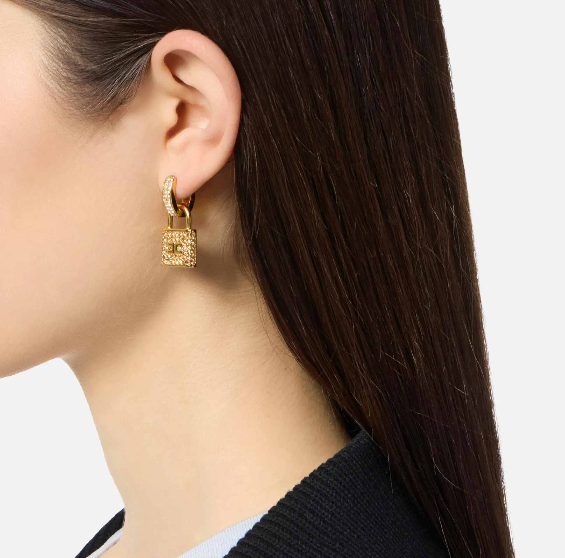 Elisabetta Franchi Bijoux^Orecchini Coppia Lucchetti