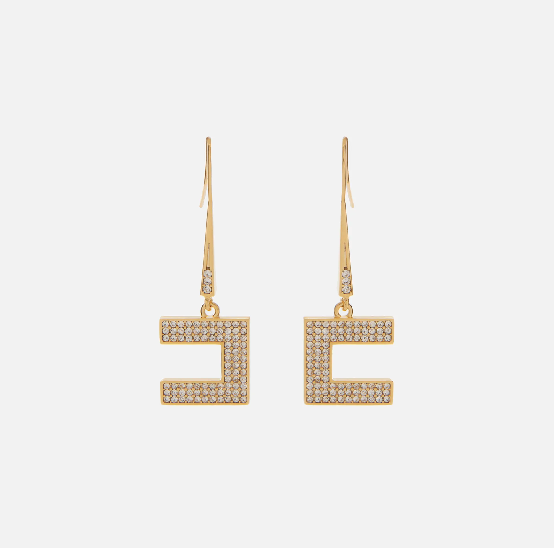 Elisabetta Franchi Mostra Tutti^Orecchini Logo Con Strass