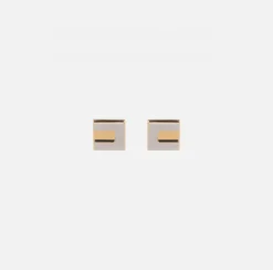 Elisabetta Franchi Bijoux^Orecchini Logo Cubo