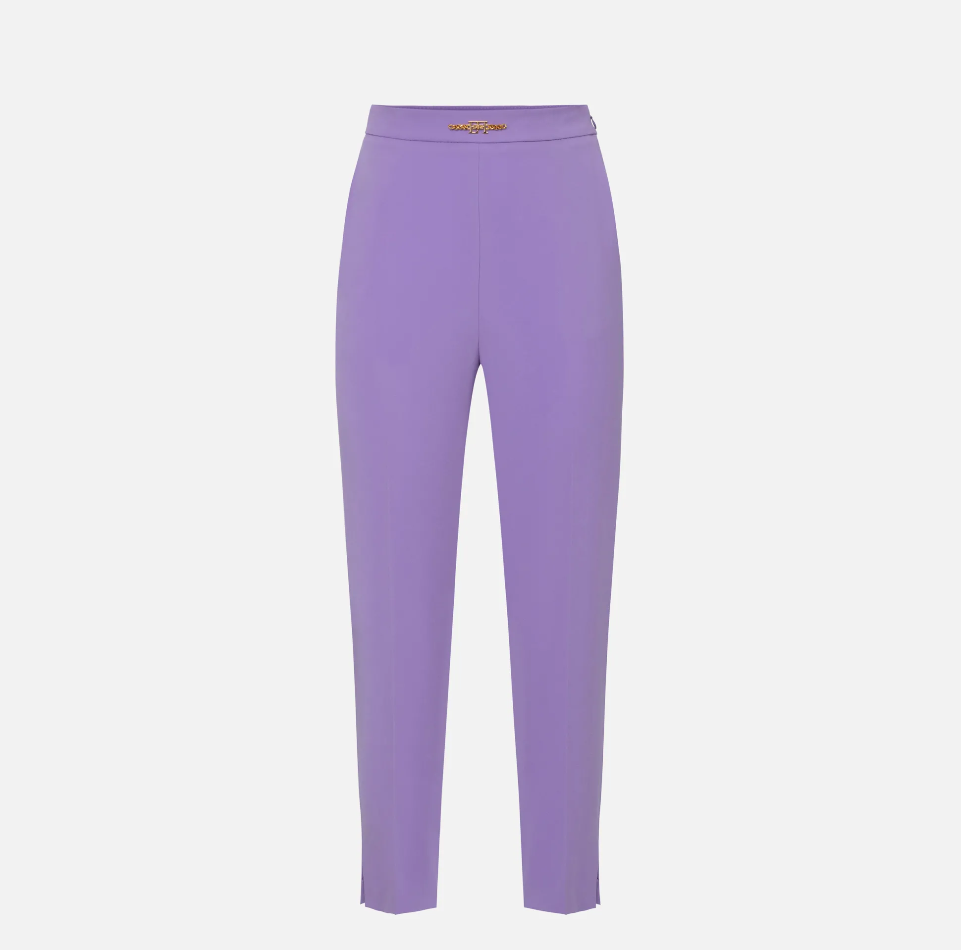 Elisabetta Franchi Pantaloni E Shorts^Pantalone Dritto In Crepe Con Morsetto