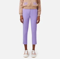 Elisabetta Franchi Pantaloni E Shorts^Pantalone Dritto In Crepe Con Morsetto