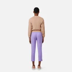 Elisabetta Franchi Pantaloni E Shorts^Pantalone Dritto In Crepe Con Morsetto