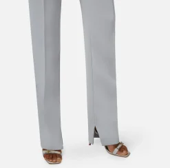 Elisabetta Franchi Pantaloni E Shorts^Pantalone Dritto In Crepe Leggero Con Spacchi
