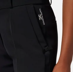 Elisabetta Franchi Pantaloni E Shorts^Pantalone Dritto In Crepe Leggero Con Banda In Raso