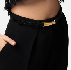 Elisabetta Franchi Pantaloni E Shorts^Pantalone Dritto In Crepe Leggero Con Moschettone