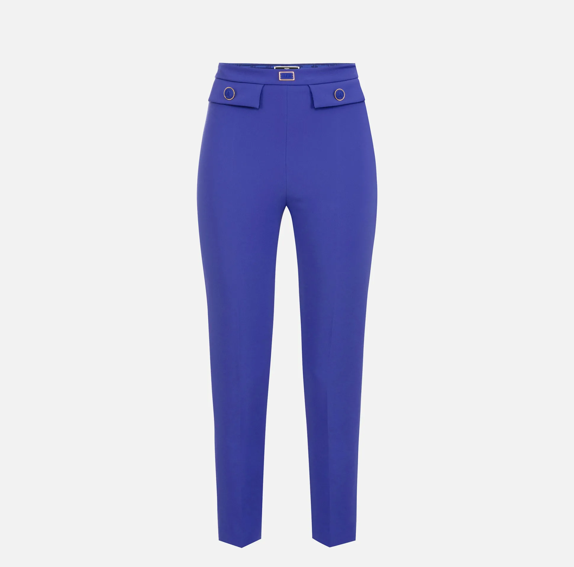 Elisabetta Franchi Pantaloni E Shorts^Pantalone Dritto In Crepe Stretch Con Patte