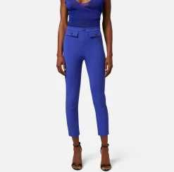 Elisabetta Franchi Pantaloni E Shorts^Pantalone Dritto In Crepe Stretch Con Patte