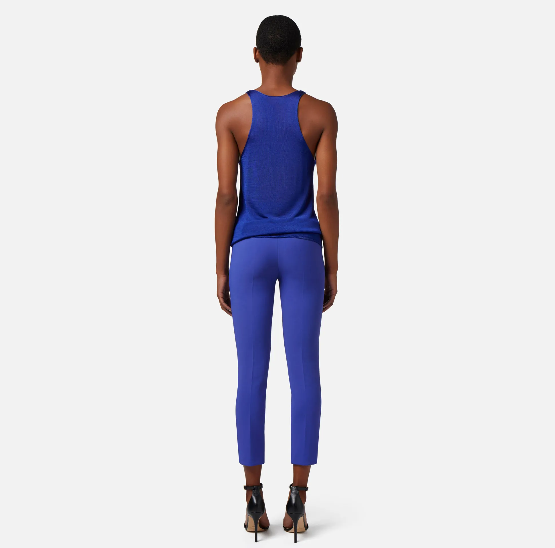 Elisabetta Franchi Pantaloni E Shorts^Pantalone Dritto In Crepe Stretch Con Patte