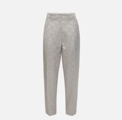 Elisabetta Franchi Pantaloni E Shorts^Pantalone Dritto In Raso Jacquard Con Pinces