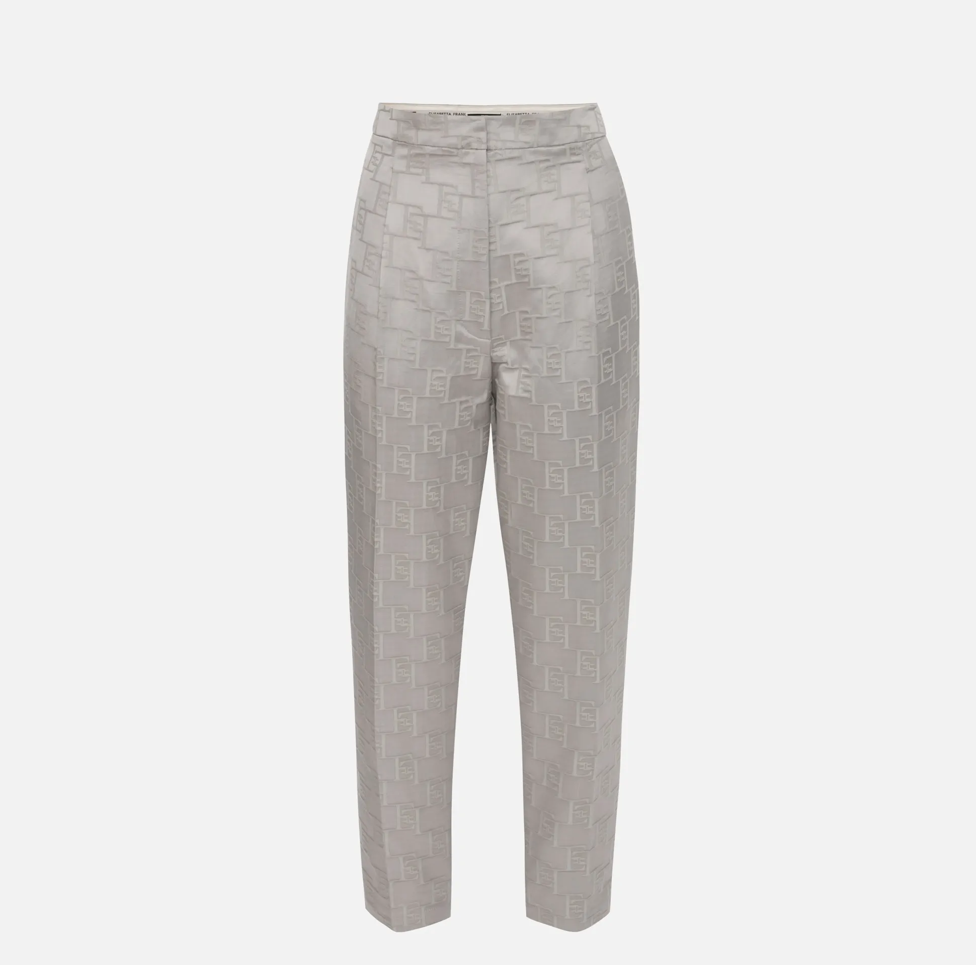Elisabetta Franchi Pantaloni E Shorts^Pantalone Dritto In Raso Jacquard Con Pinces
