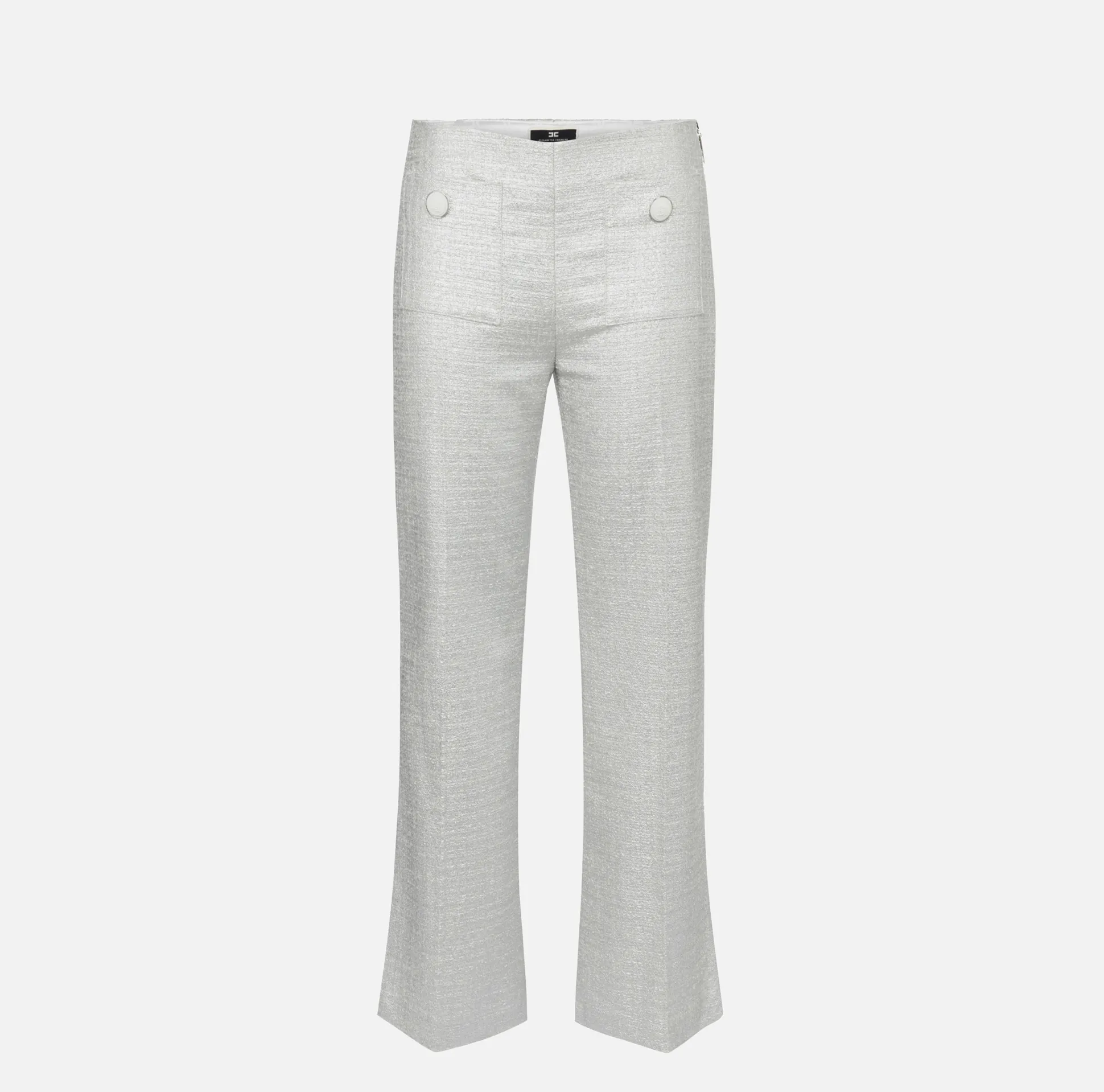 Elisabetta Franchi Pantaloni E Shorts^Pantalone Dritto In Tweed Laminato