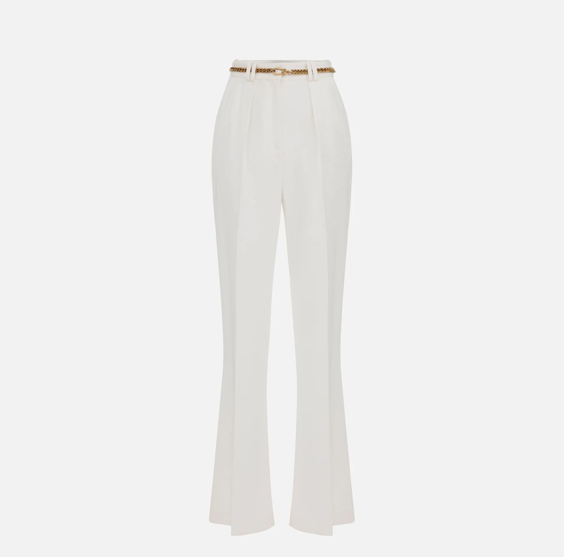 Elisabetta Franchi Pantaloni E Shorts^Pantalone Dritto In Viscosa Con Cintura