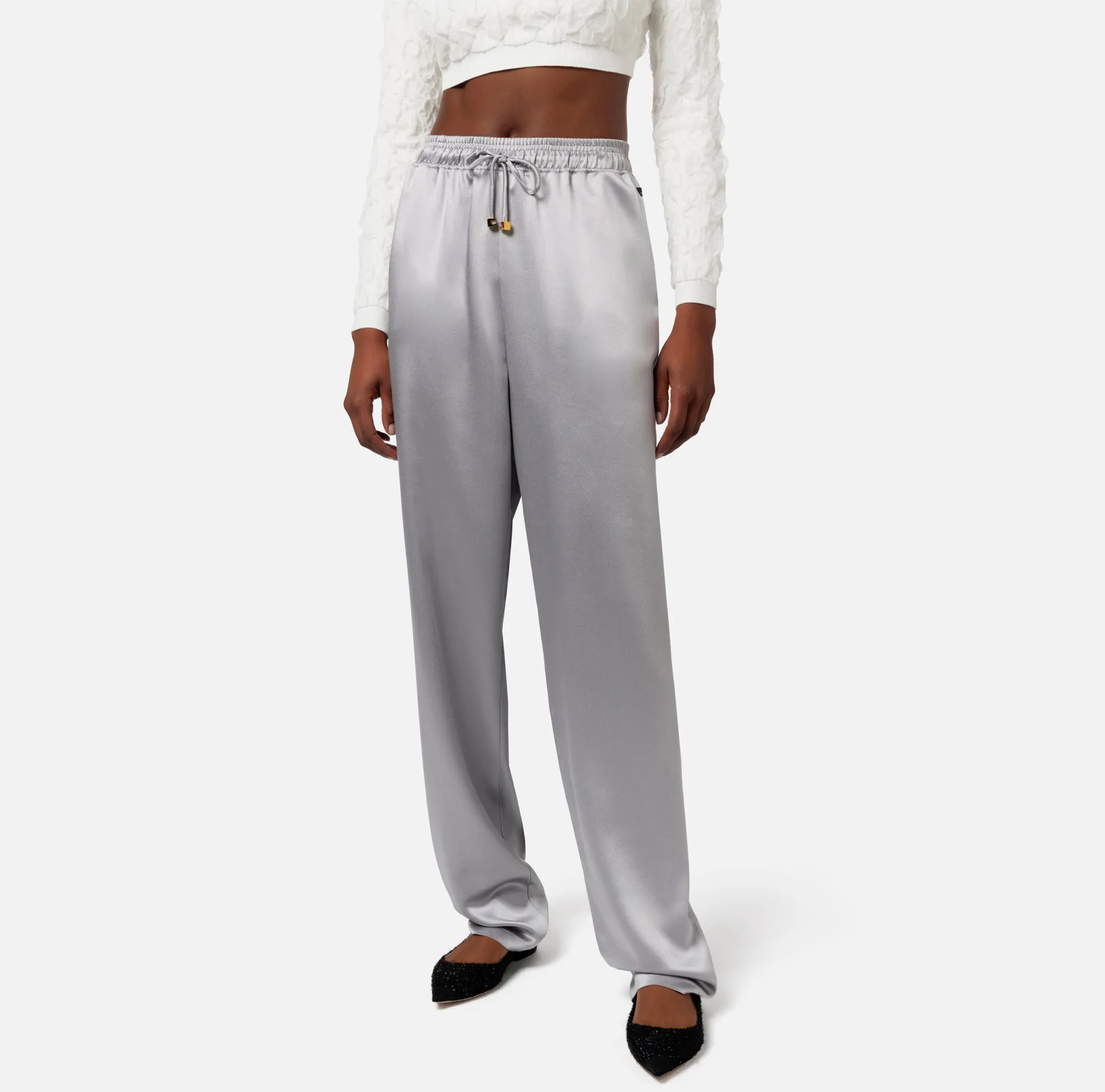 Elisabetta Franchi Pantaloni E Shorts^Pantalone Jogger In Crepe Di Raso