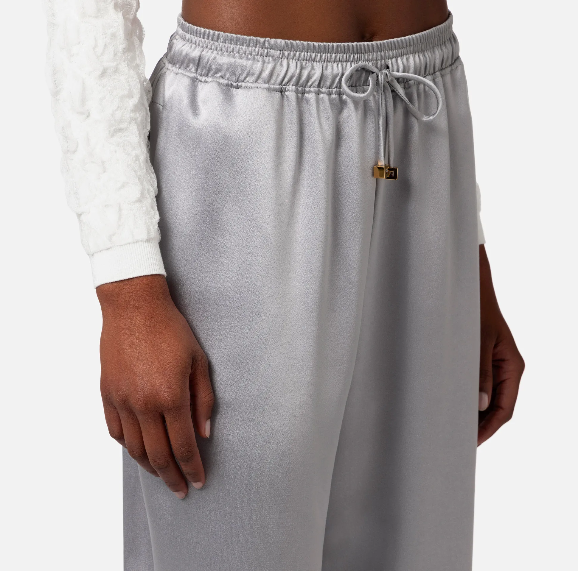 Elisabetta Franchi Pantaloni E Shorts^Pantalone Jogger In Crepe Di Raso
