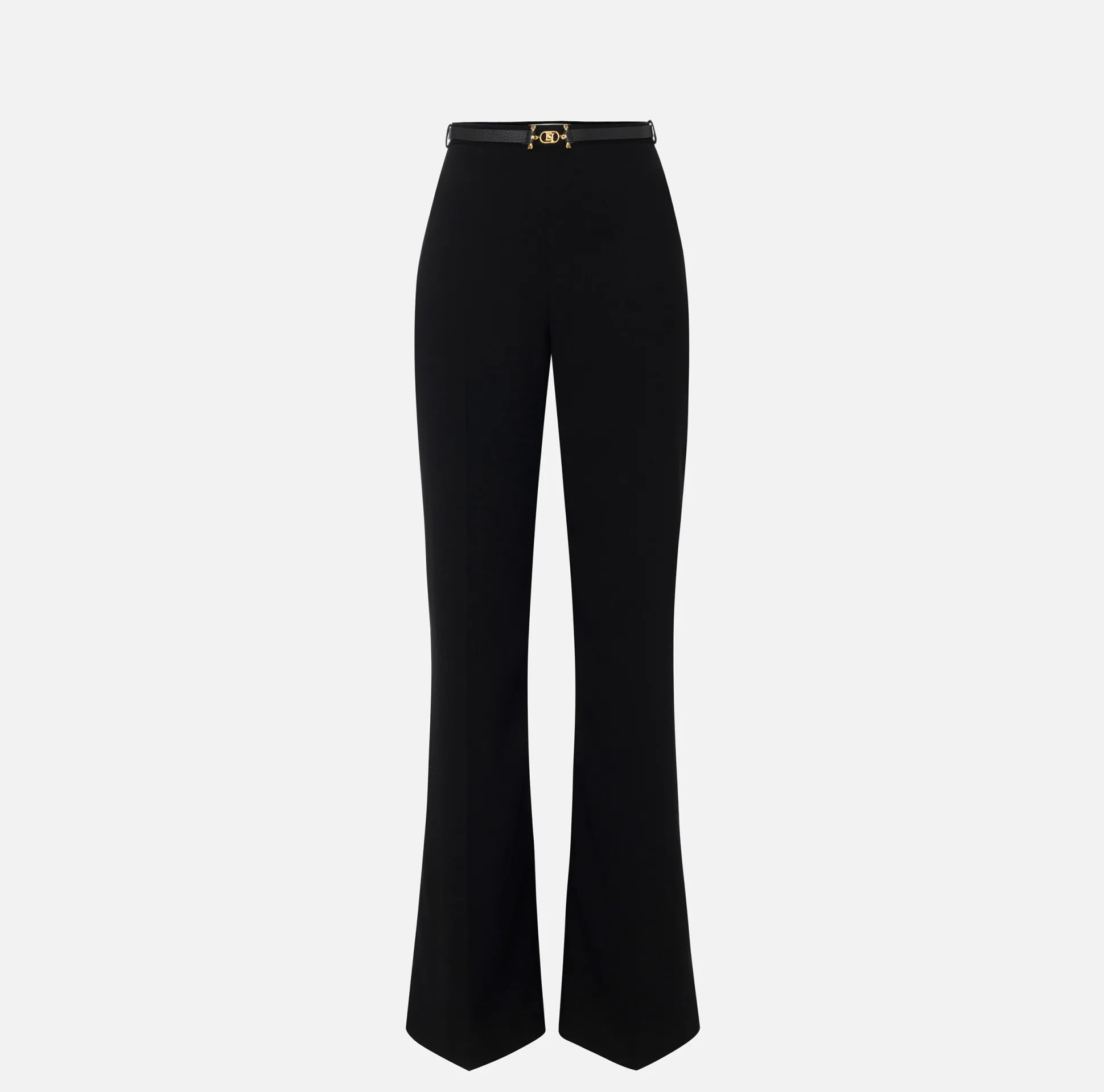 Elisabetta Franchi Pantaloni E Shorts^Pantalone Palazzo In Crepe Fluido Con Cintura