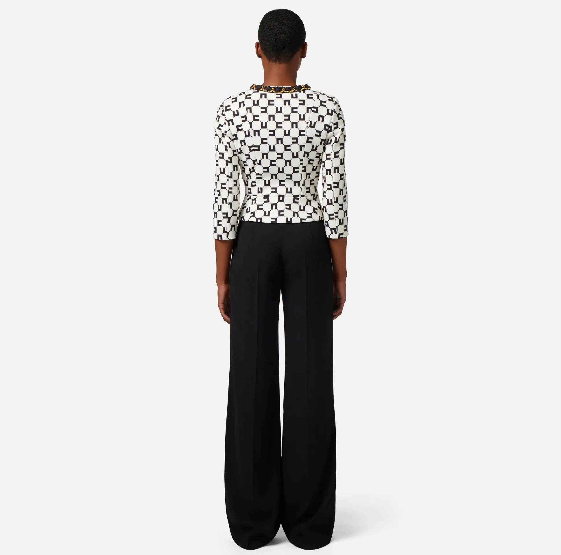 Elisabetta Franchi Pantaloni E Shorts^Pantalone Palazzo In Crepe Fluido Con Cintura
