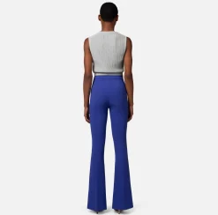 Elisabetta Franchi Pantaloni E Shorts^Pantalone Palazzo In Crepe Stretch Con Charms