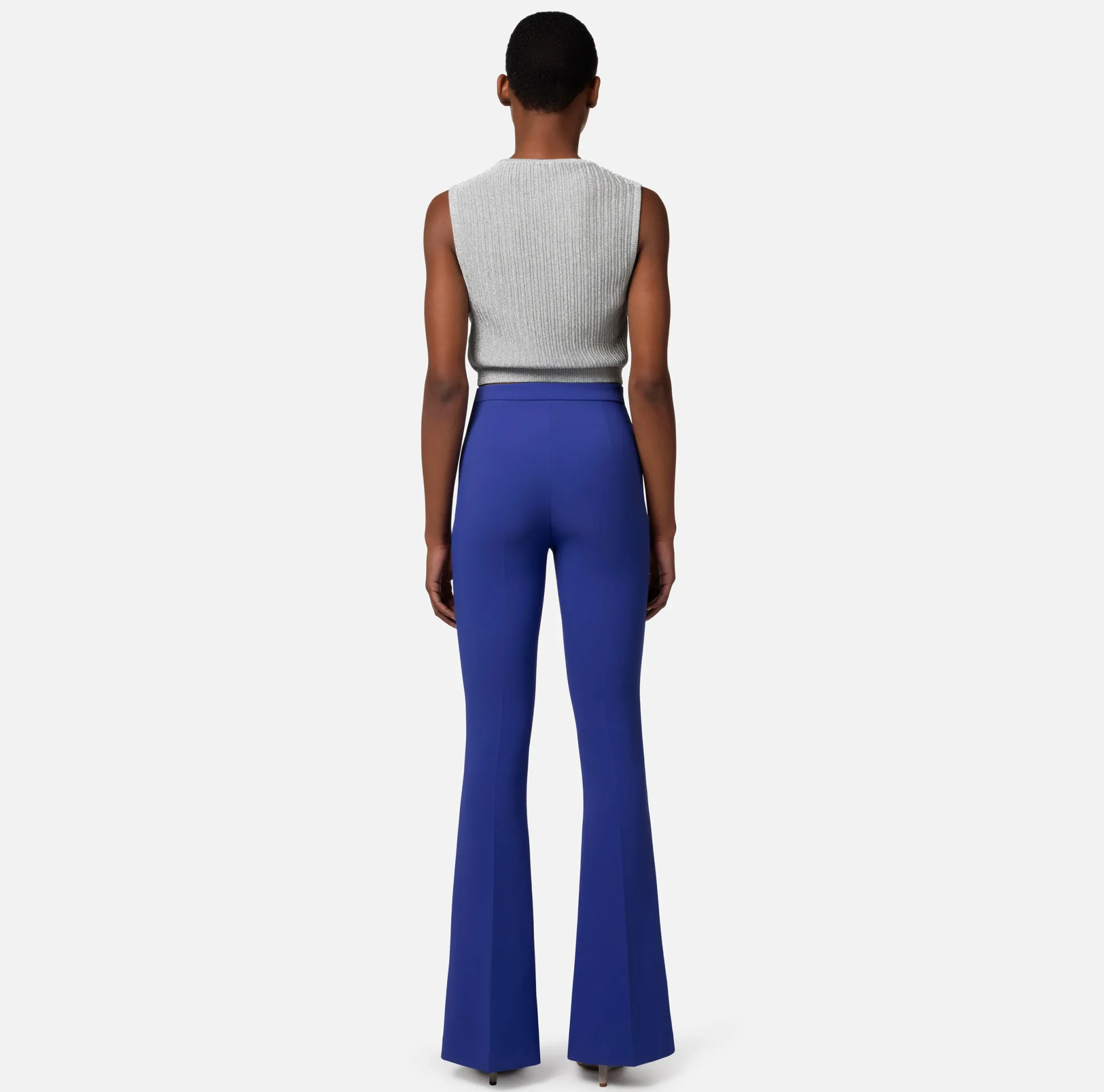 Elisabetta Franchi Pantaloni E Shorts^Pantalone Palazzo In Crepe Stretch Con Charms