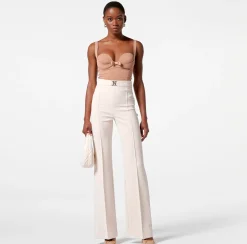 Elisabetta Franchi Pantaloni E Shorts^Pantalone Palazzo In Crepe Stretch