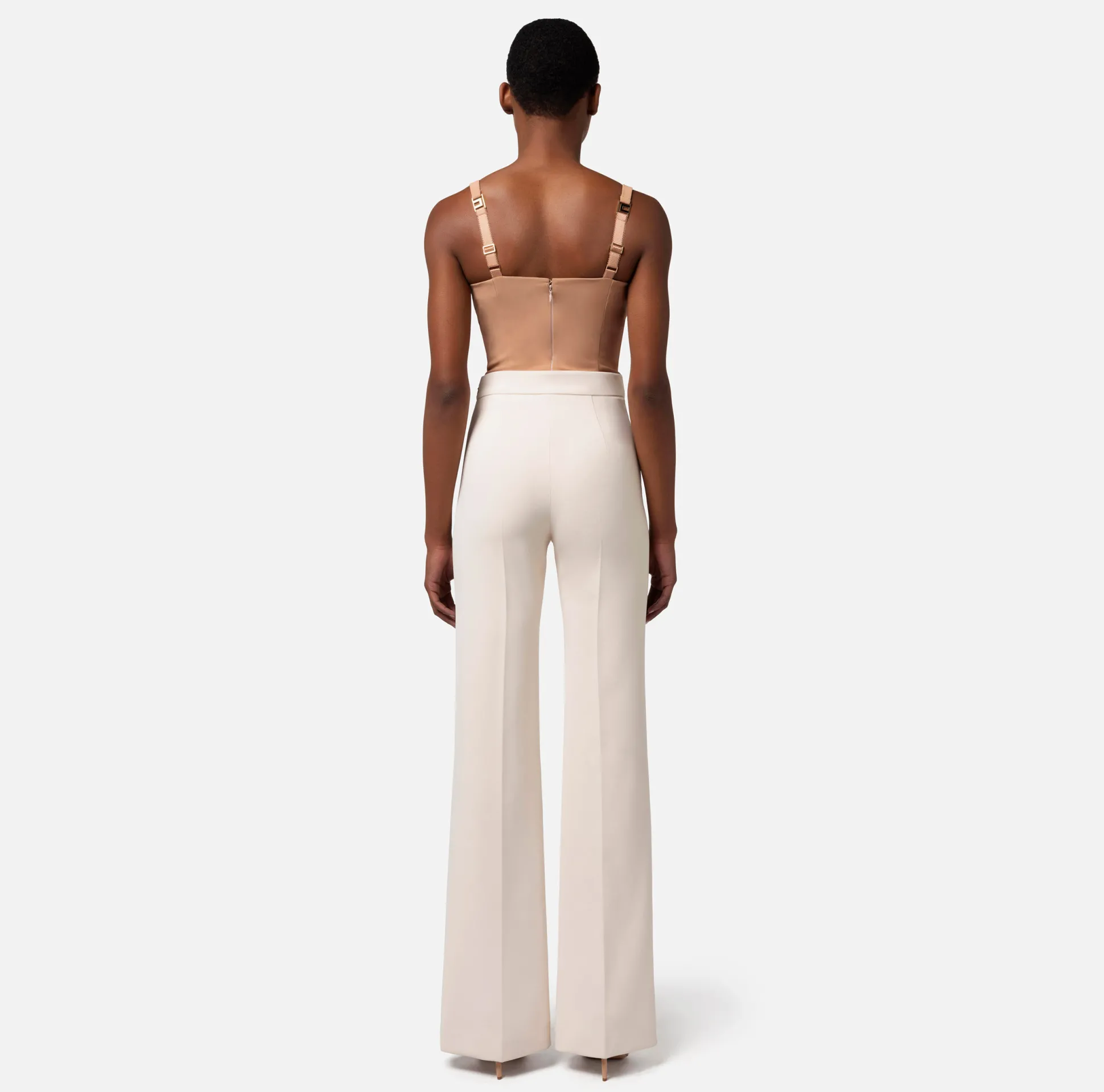 Elisabetta Franchi Pantaloni E Shorts^Pantalone Palazzo In Crepe Stretch