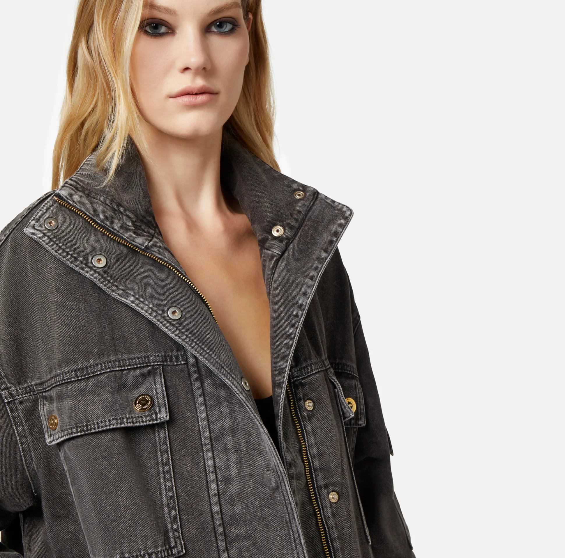 Elisabetta Franchi Giacche & Trench^Parka Over In Denim