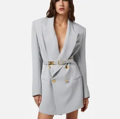 Elisabetta Franchi Abiti^Robe-Manteau In Crepe Con Cintura