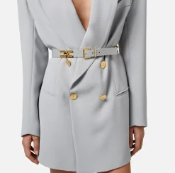 Elisabetta Franchi Abiti^Robe-Manteau In Crepe Con Cintura