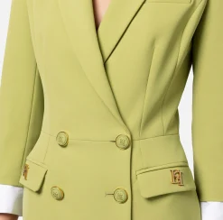 Elisabetta Franchi Abiti^Robe Manteau In Crepe Stretch
