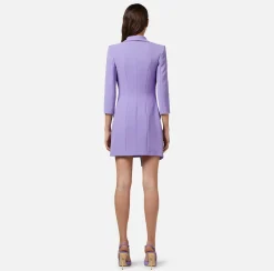 Elisabetta Franchi Abiti^Robe Manteau In Crepe Stretch Asimmetrico