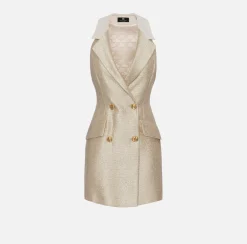 Elisabetta Franchi Abiti^Robe-Manteau Smanicato In Tweed Lurex