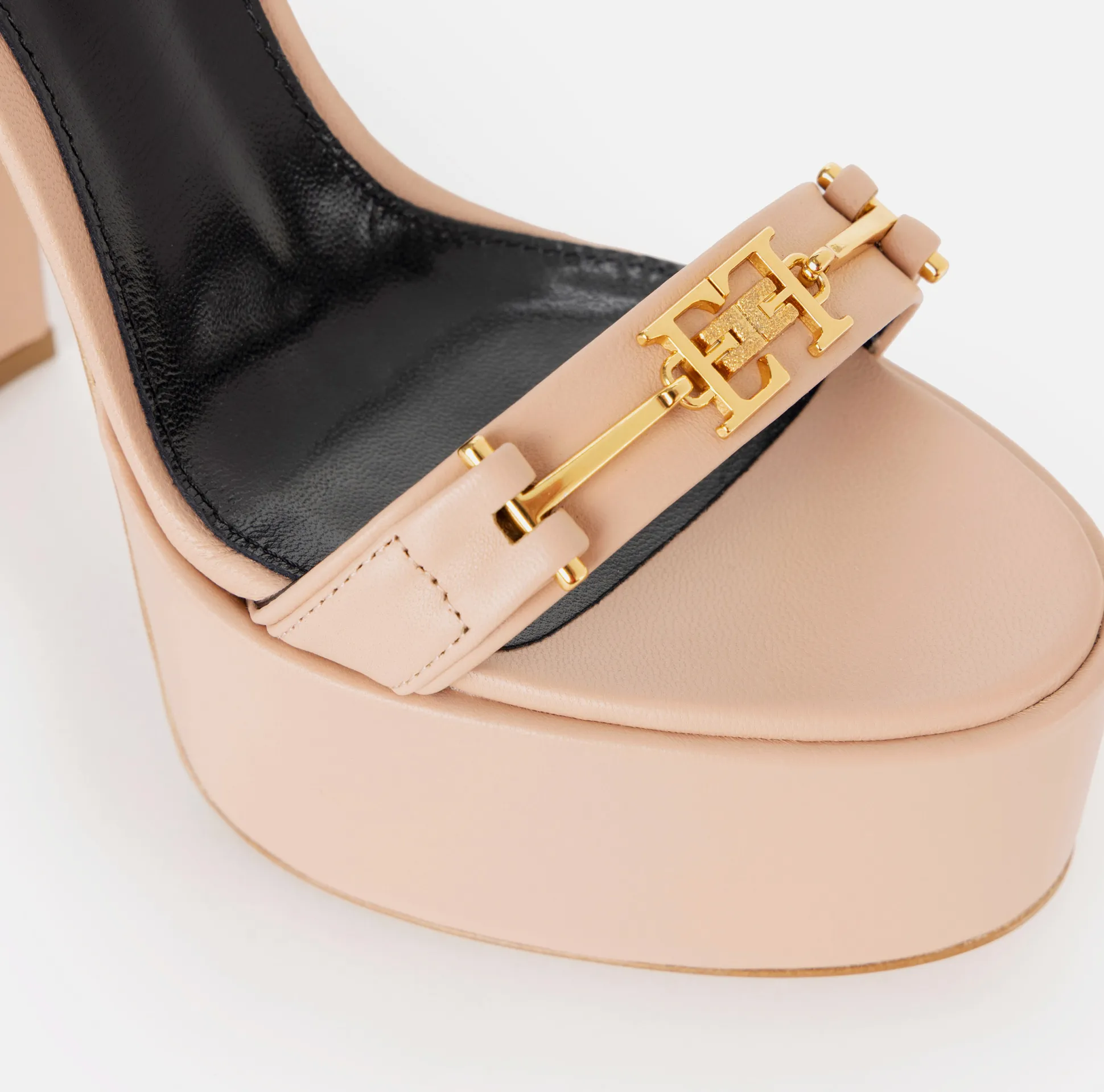 Elisabetta Franchi Sandali^Sandali In Pelle Con Plateau