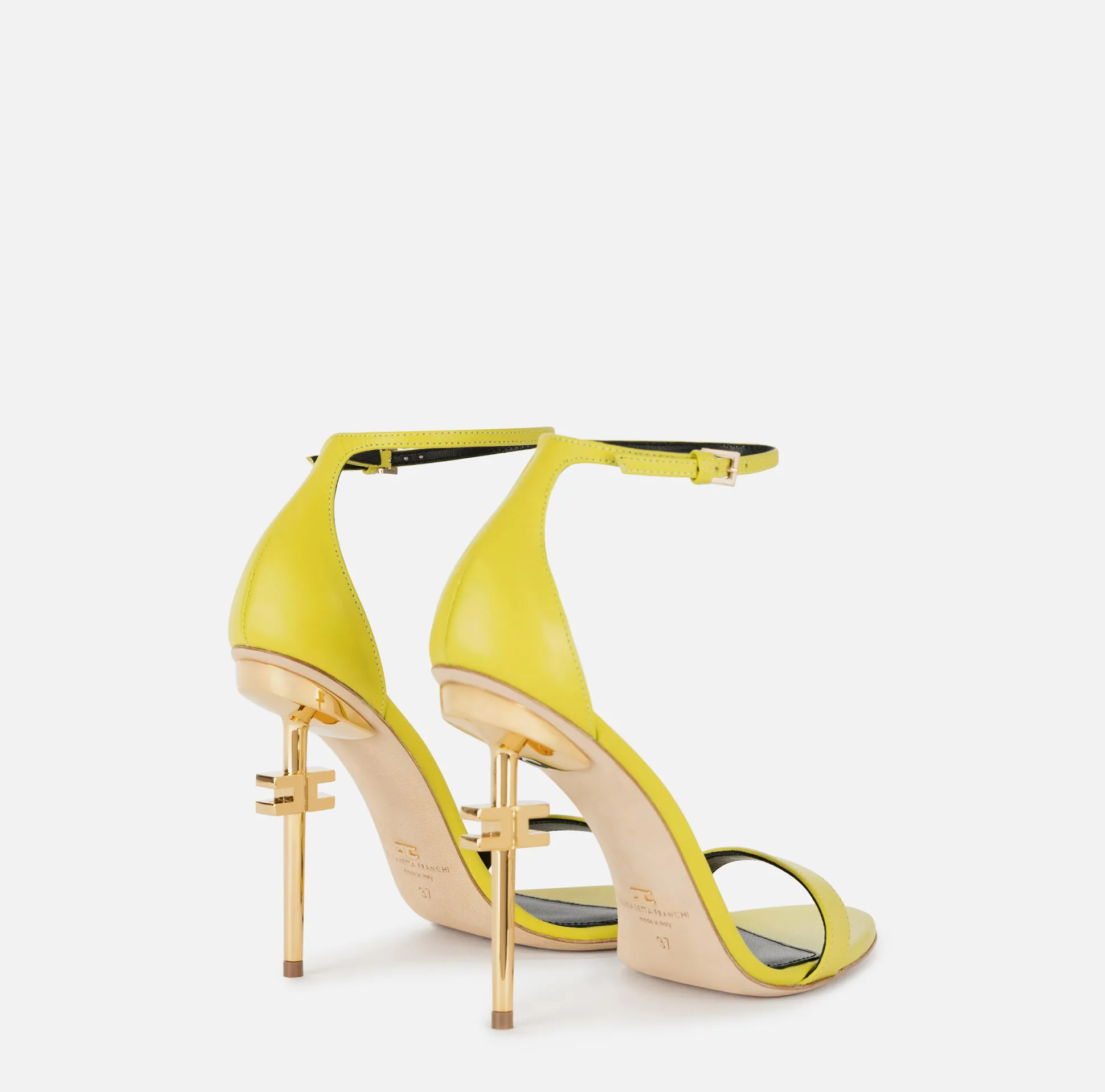 Elisabetta Franchi Sandali^Sandali In Pelle Con Tacco Logo