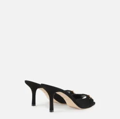 Elisabetta Franchi Sandali^Sandali Slider In Pelle Scamosciata Con Morsetto