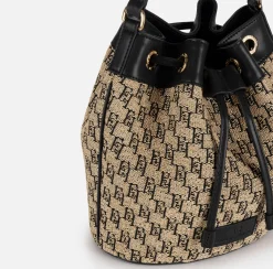 Elisabetta Franchi Borse A Tracolla^Secchiello In Rafia Jacquard
