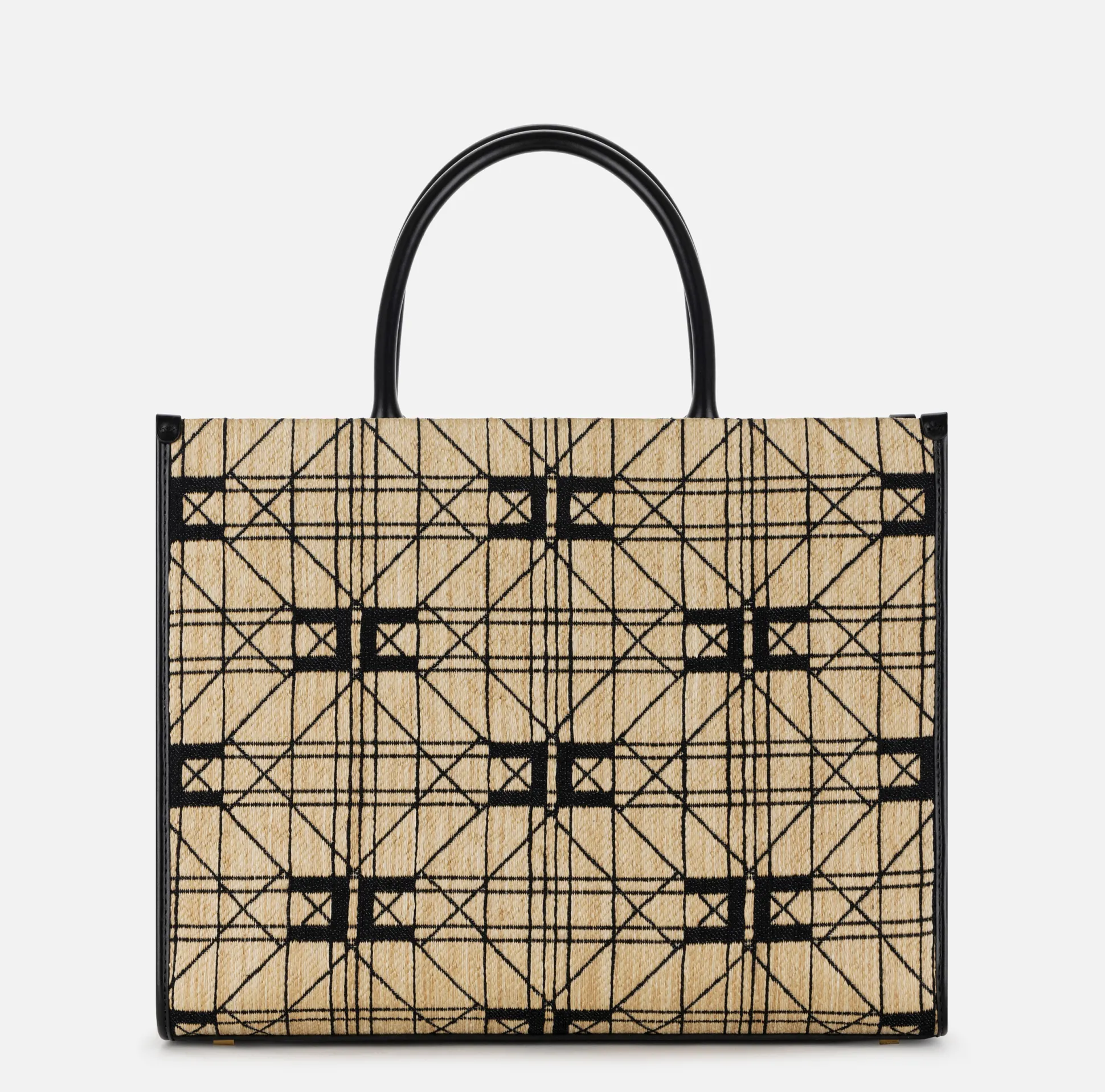 Elisabetta Franchi Borse A Mano^Shopper Grande In Rafia