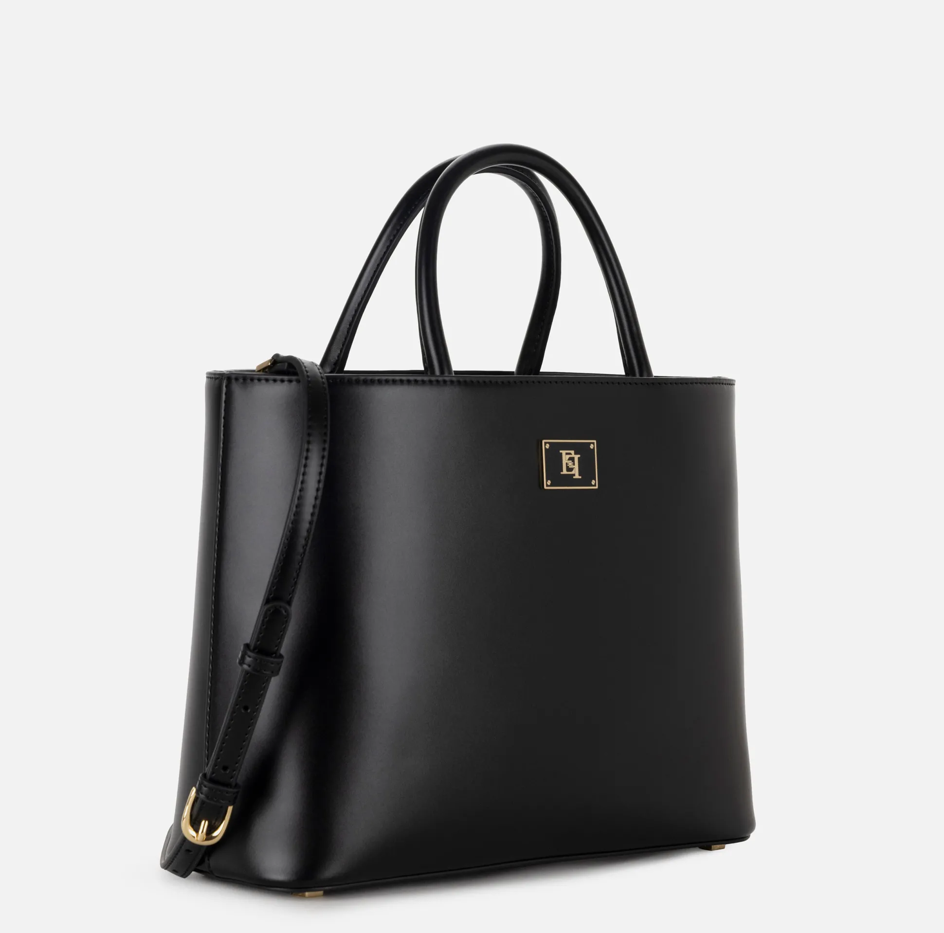 Elisabetta Franchi Borse A Mano^Shopper Media Con Placca Smaltata