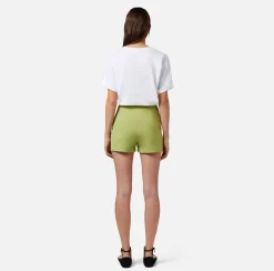 Elisabetta Franchi Pantaloni E Shorts^Short In Crepe Con Placca Logo
