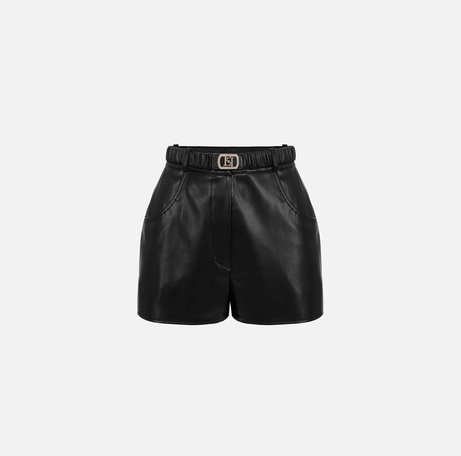 Elisabetta Franchi Pantaloni E Shorts^Short In Materiale Sintetico Con Cintura