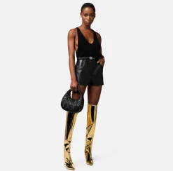 Elisabetta Franchi Pantaloni E Shorts^Short In Materiale Sintetico Con Cintura