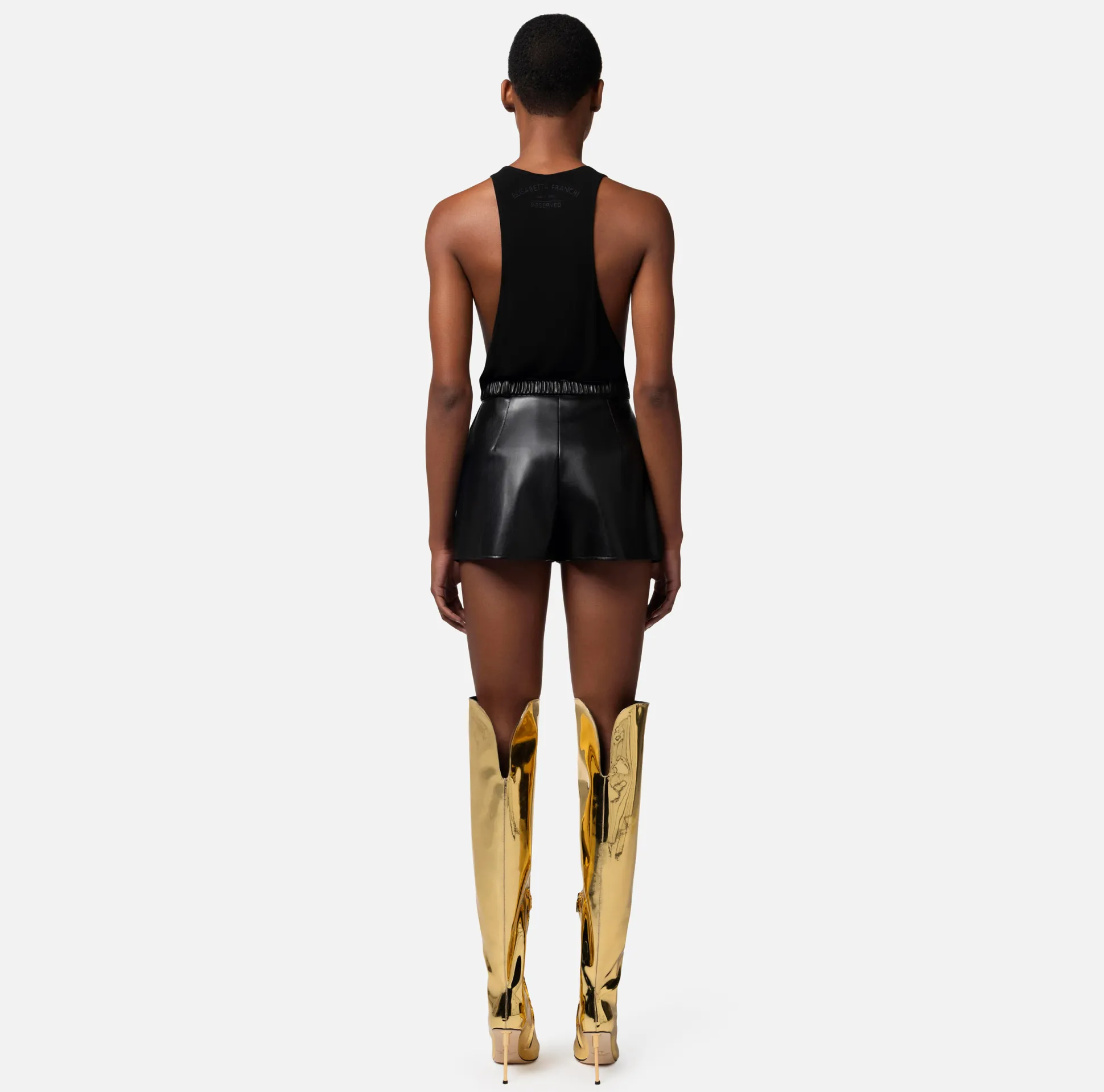 Elisabetta Franchi Pantaloni E Shorts^Short In Materiale Sintetico Con Cintura