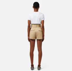 Elisabetta Franchi Pantaloni E Shorts^Shorts In Cotone Stretch Con Cintura