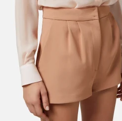 Elisabetta Franchi Pantaloni E Shorts^Shorts In Crepe Con Pinces