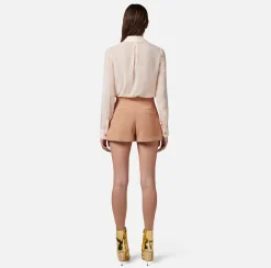 Elisabetta Franchi Pantaloni E Shorts^Shorts In Crepe Con Pinces