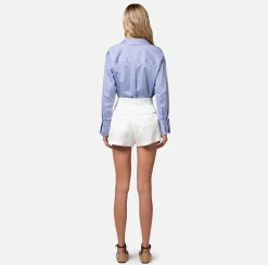 Elisabetta Franchi Pantaloni E Shorts^Shorts In Raso Jacquard Con Pinces