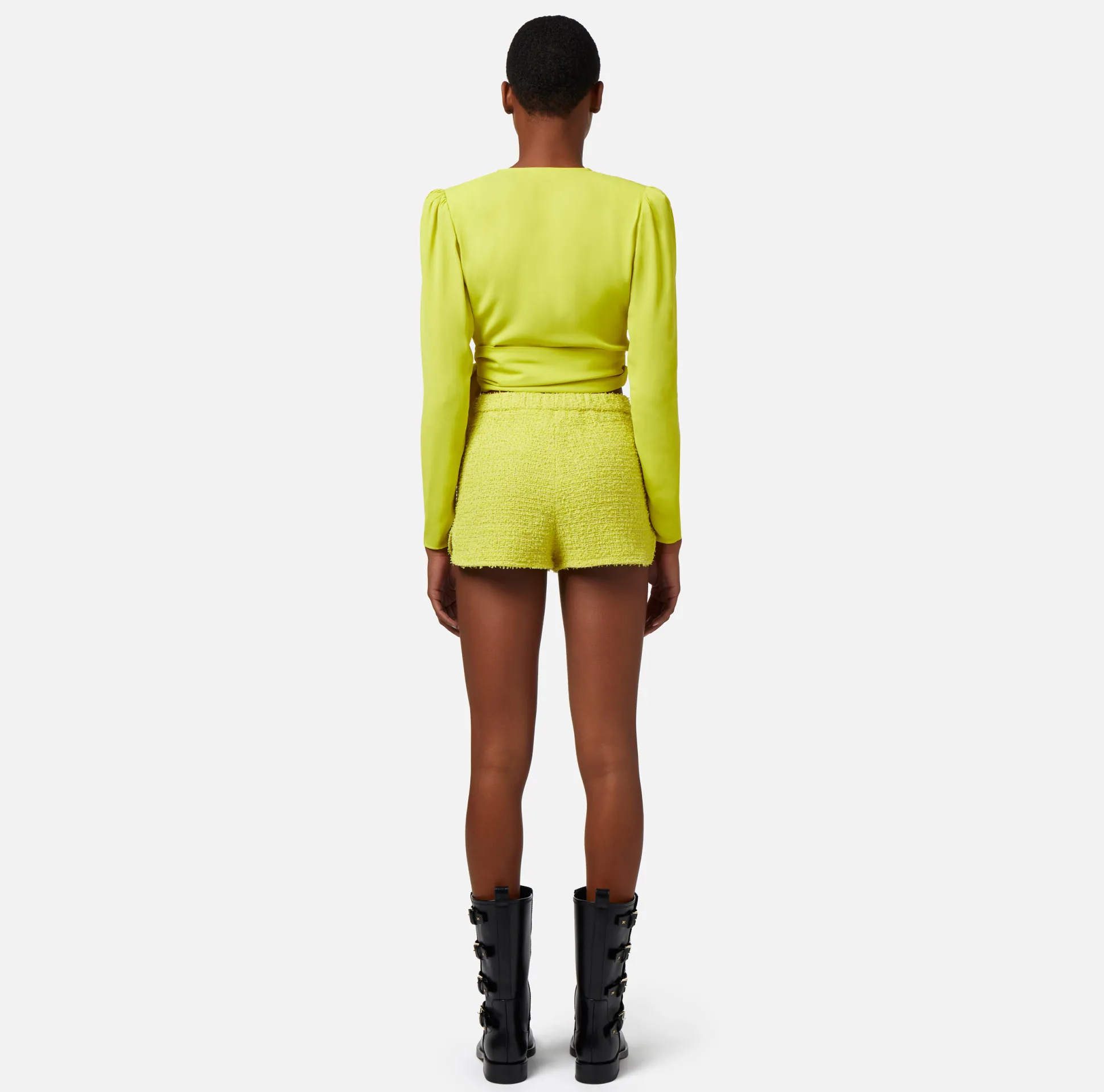 Elisabetta Franchi Pantaloni E Shorts^Shorts In Tweed Con Maxi Catena